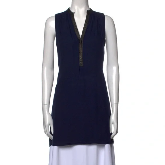 Alice + Olivia Knee Length Dress Lambskin Trim - Picture 1 of 3